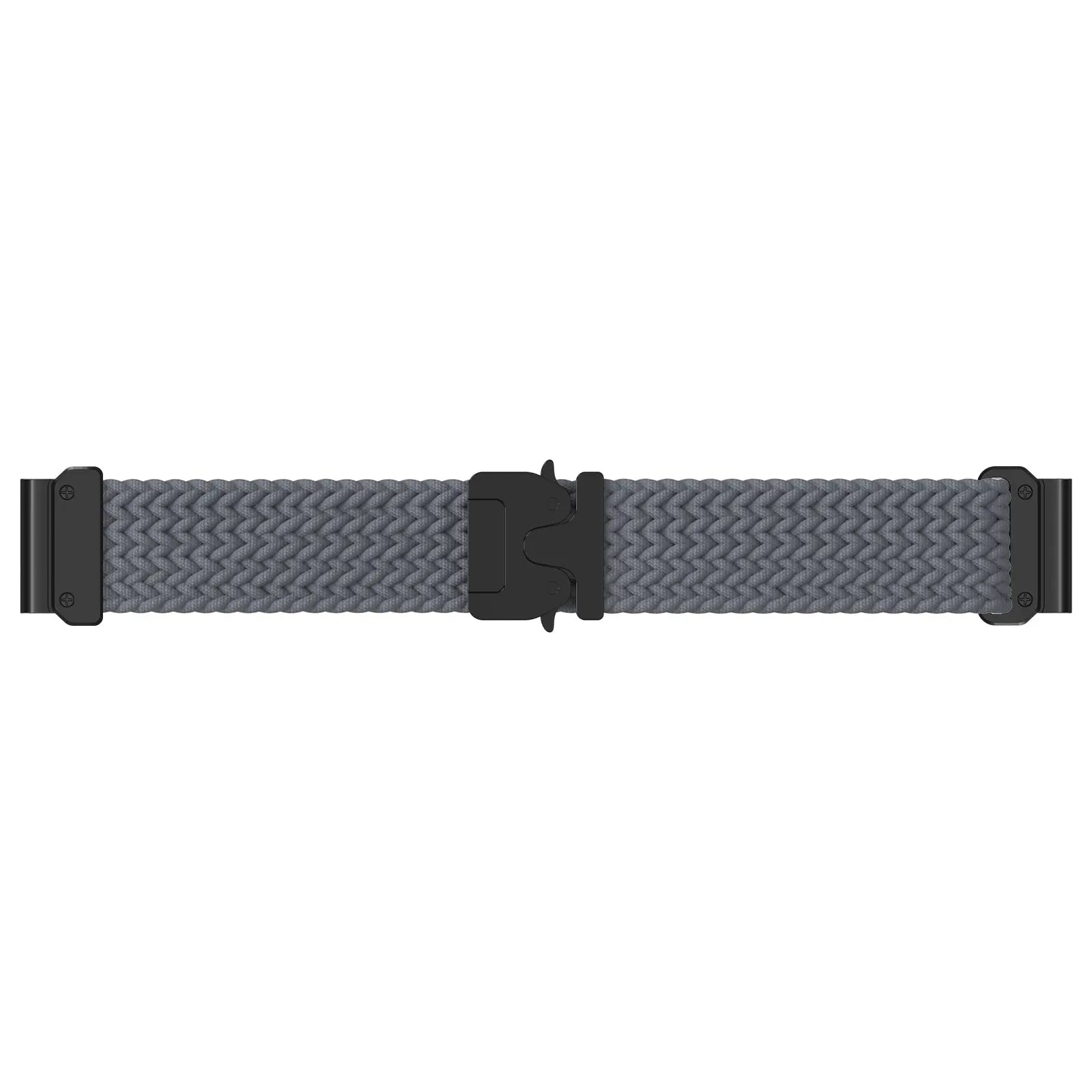 Garmin Quatix 8 Pro - 47mm gevlochten band met P-buckle (donkergrijs met zwart)