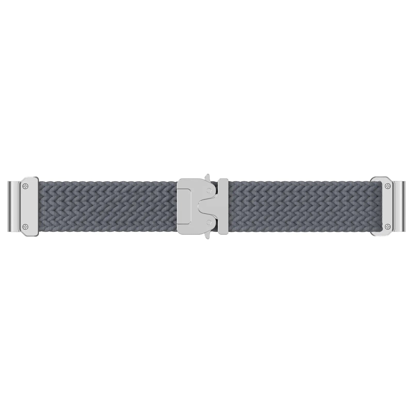 Garmin Quatix 8 Pro - 47mm gevlochten band met P-buckle (donkergrijs met zilver)
