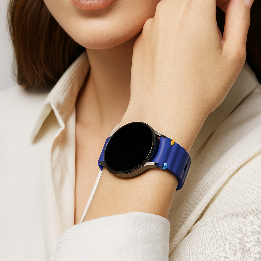 Bandz Samsung Galaxy Watch 5 Pro wave band 'Easy fit' (donkerblauw)