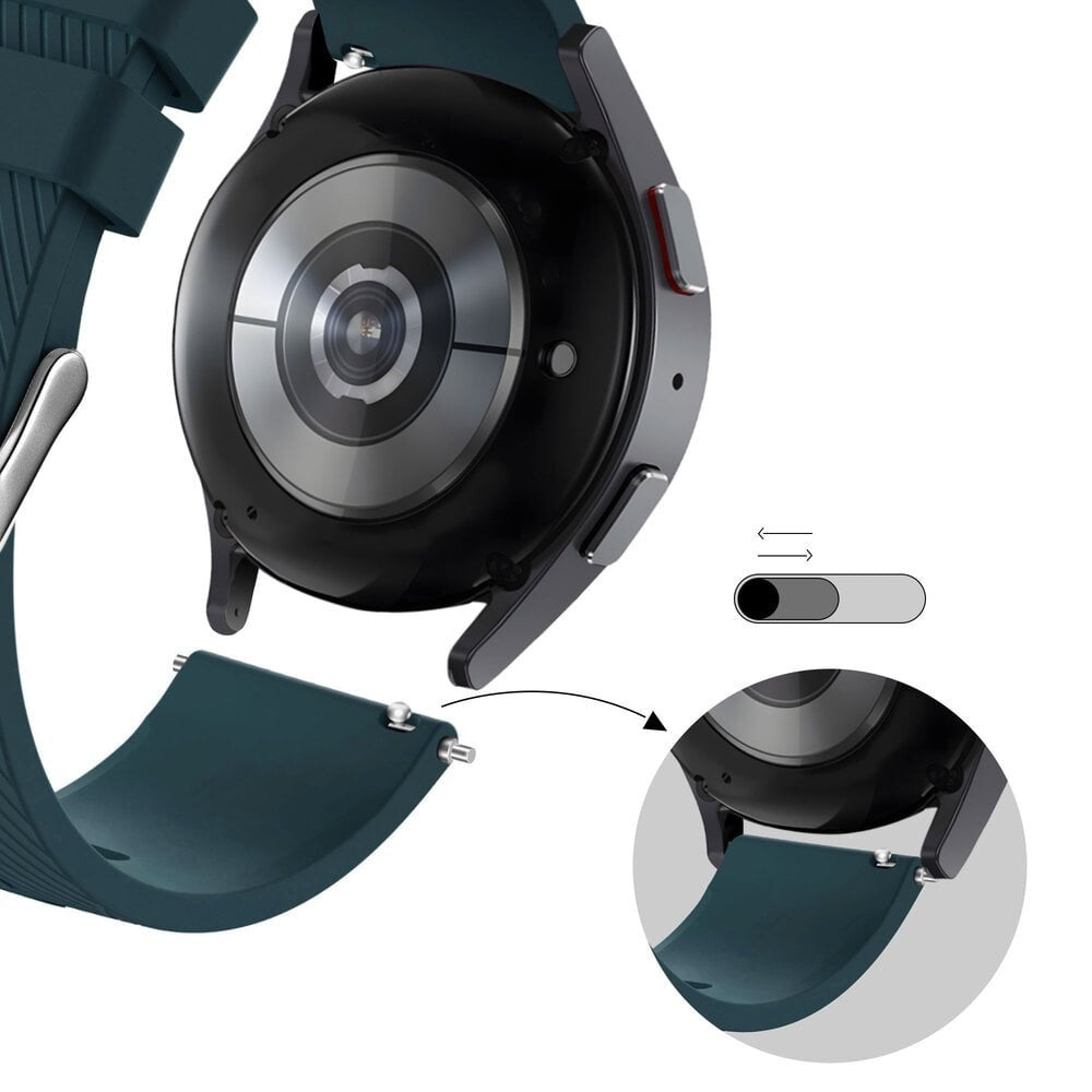 Bandz Coros Apex 42mm siliconen band 'Deluxe' (donkergroen)