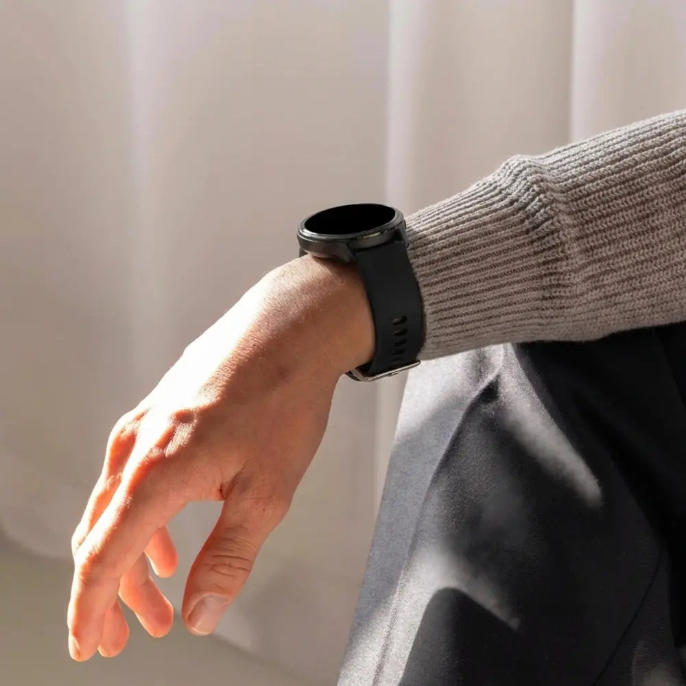 Bandz Garmin Vivomove 3s siliconen band 'Classic' (zwart)