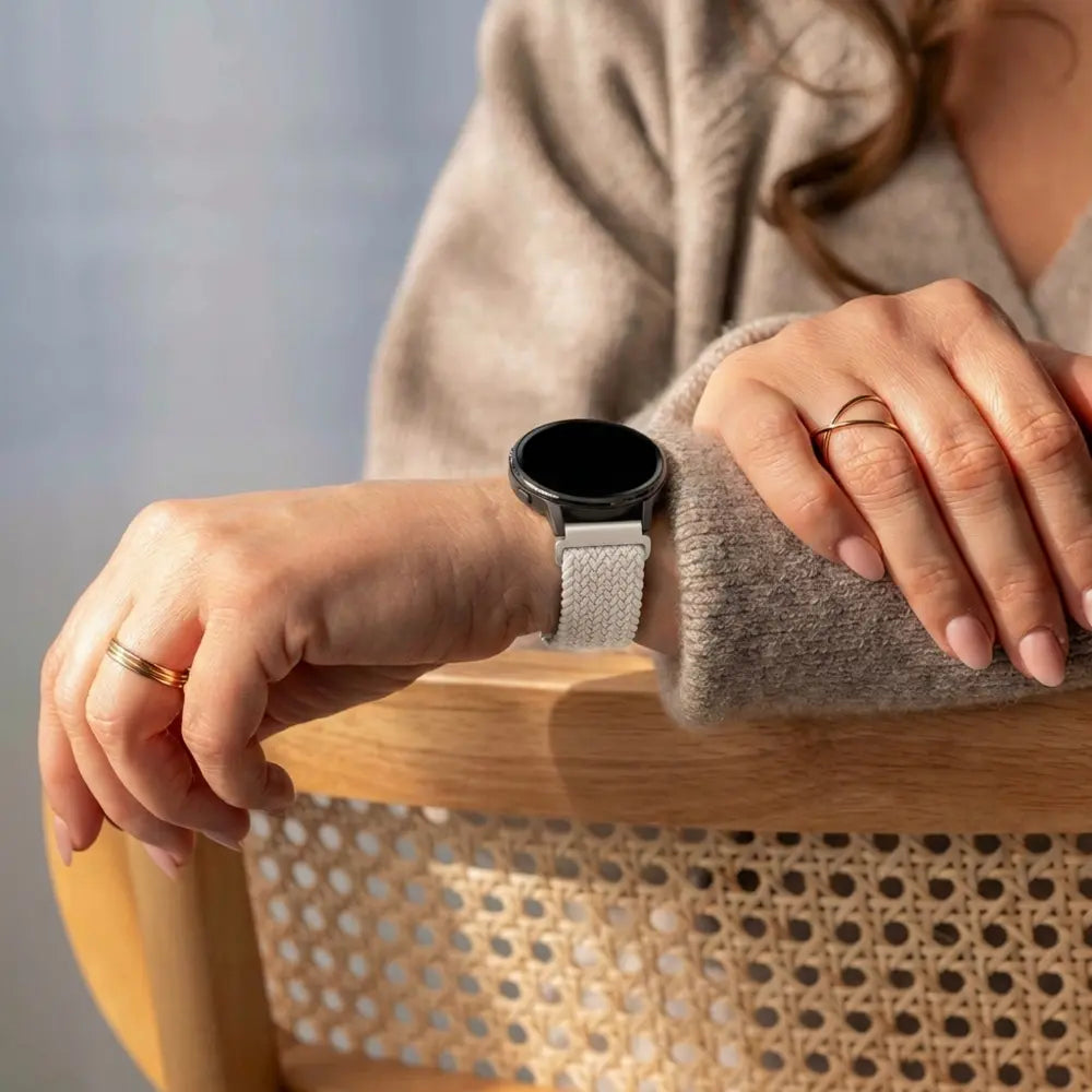 Bandz Garmin Approach S50 gevlochten band 'Parachute' (sterrenlicht)