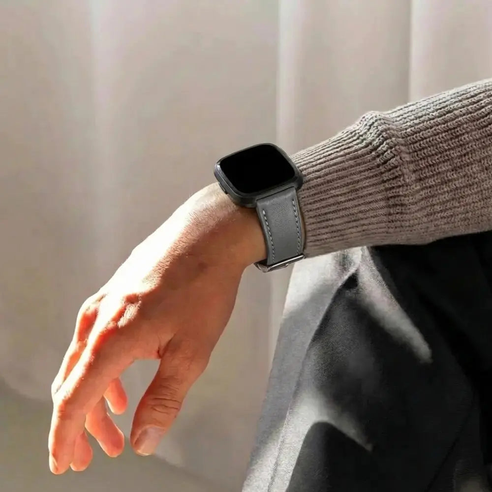 Fitbit Versa Leather Strap (Grey)