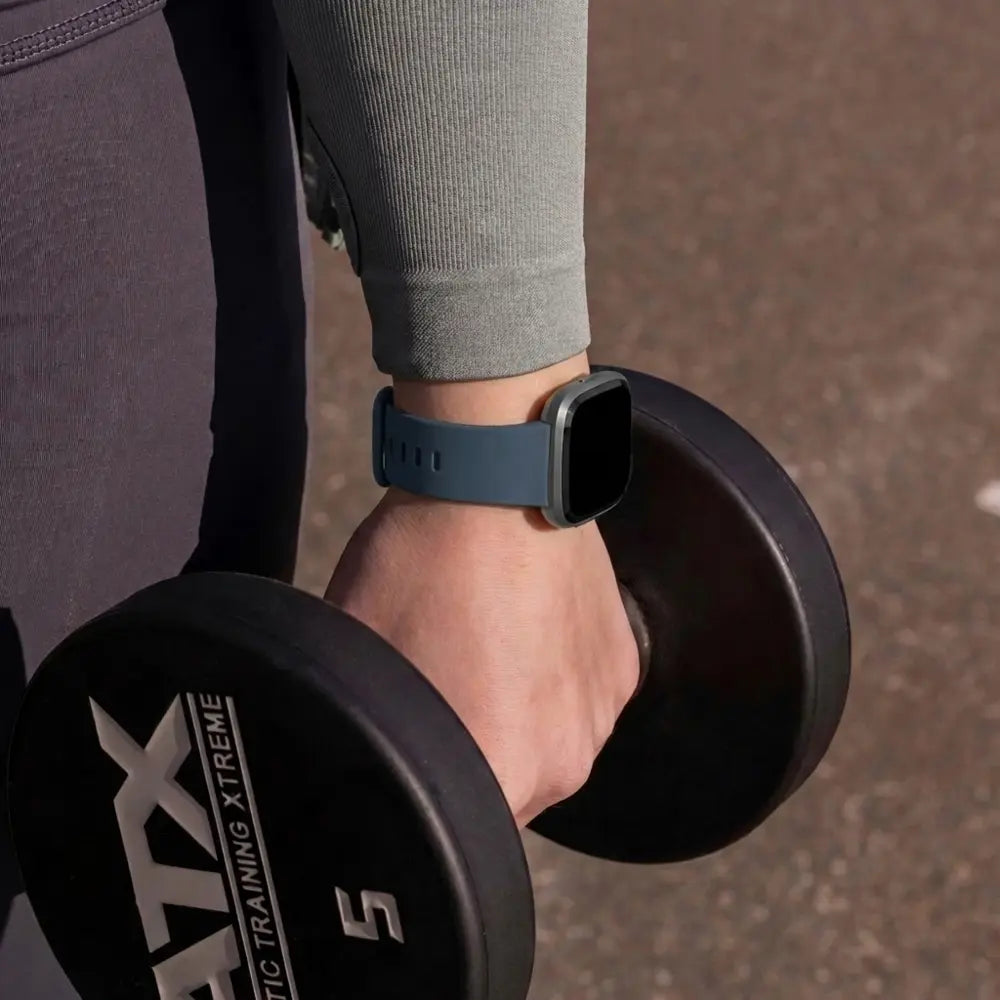 Fitbit Versa - Versa 2 Silicone Strap with Buckle (Greyblue)