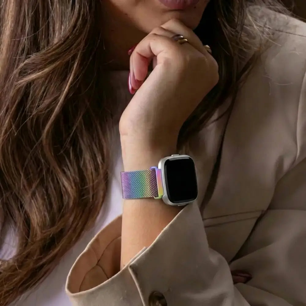 Fitbit Versa-Versa 2 Milanese Strap (Pearlescent)