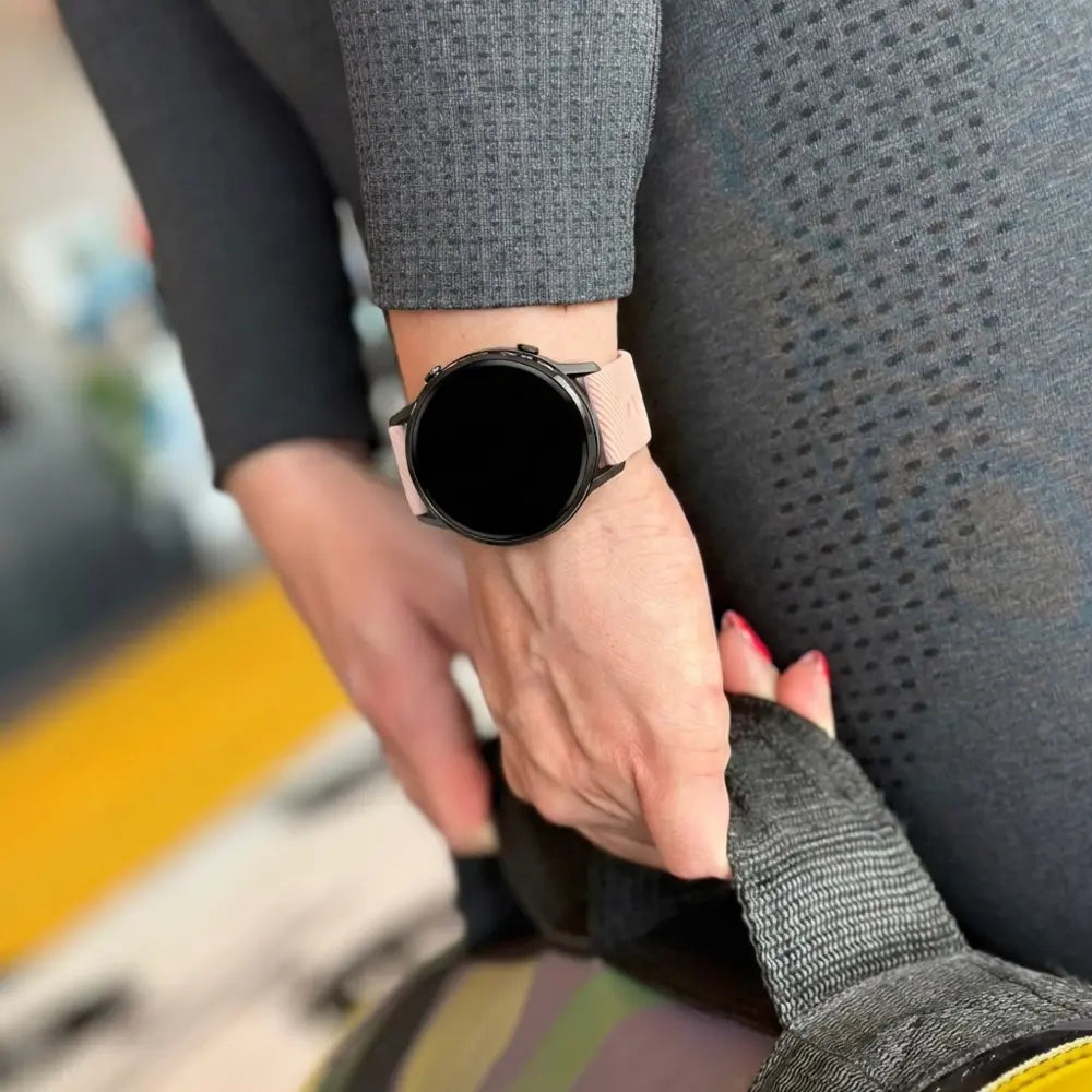 Bandz Garmin Vivoactive 4s siliconen band 'Deluxe' (lichtroze)