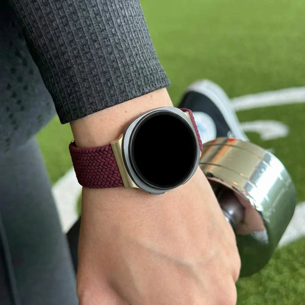 Bandz Samsung Galaxy Watch 8 - 40mm magnetisch geweven bandje (wijnrood)