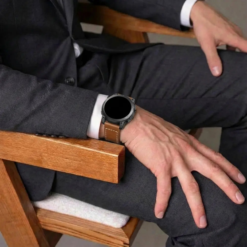 Garmin Instinct 3 - 50mm premium leren bandje (bruin)