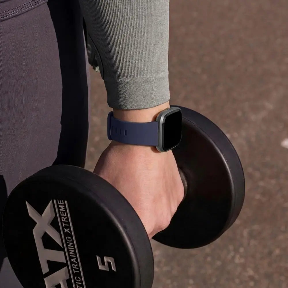 Fitbit Versa-Versa 2 Silicone Strap with Buckle (Dark Blue)