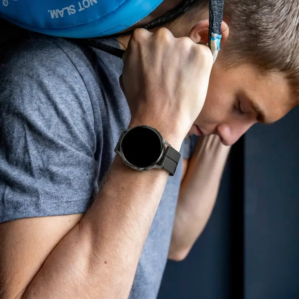 Bandz Garmin Approach S42 Silicone Strap with D-Buckle (Black)