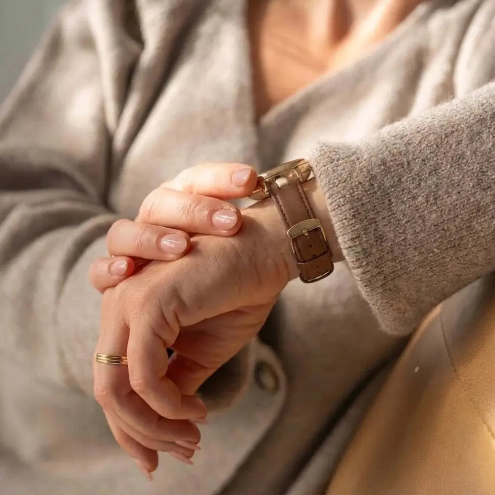 Garmin Lily leren bandje (bruin)