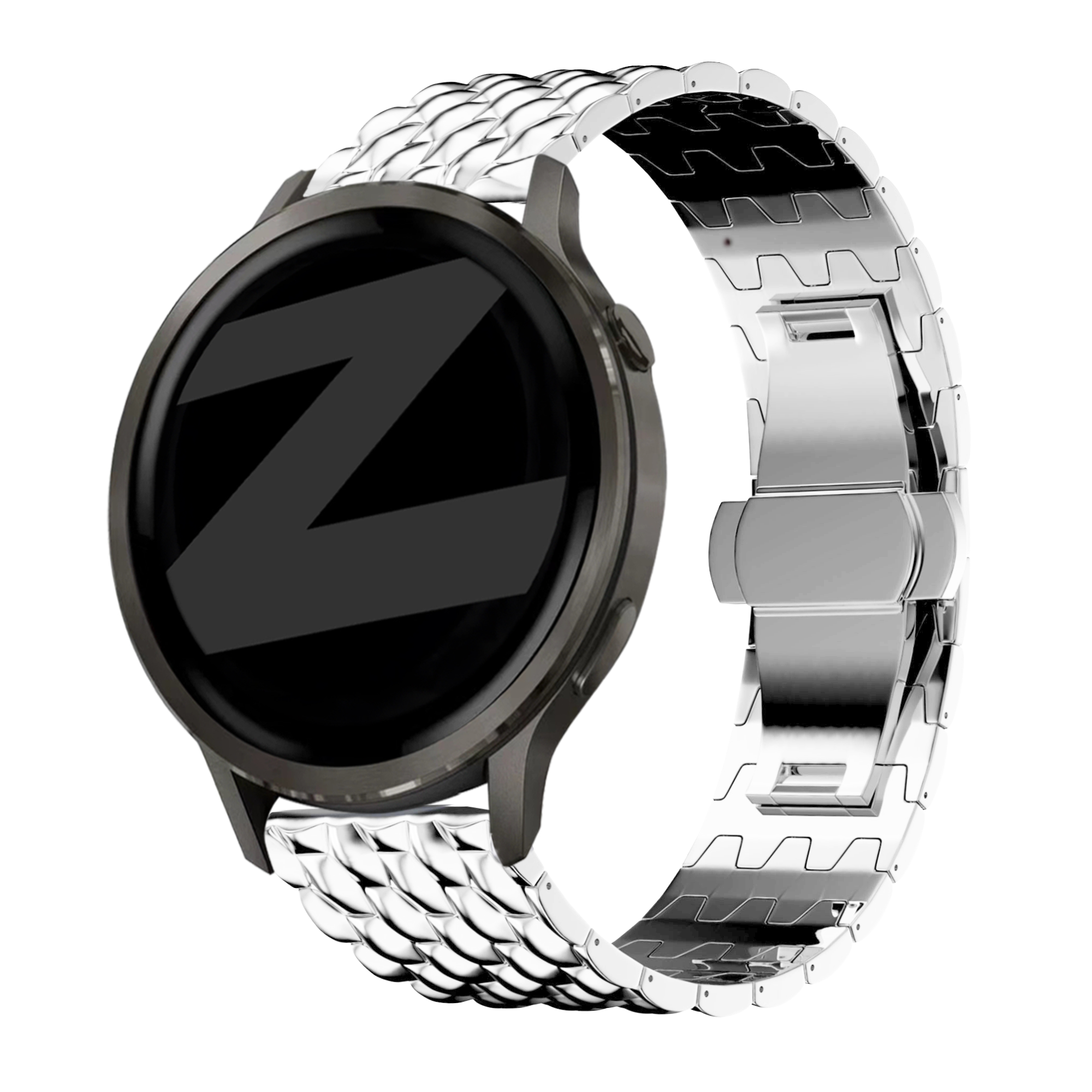 Bandz Garmin Approach J1 Steel Strap 'Dragon' (Silver)