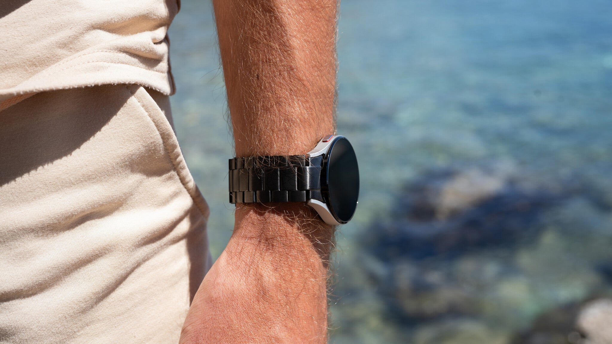 Samsung Galaxy Watch 42mm titanium bandje (zwart)