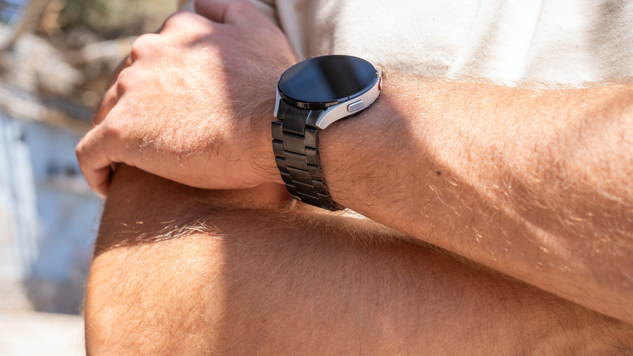 Samsung Galaxy Watch 42mm titanium bandje (zwart)