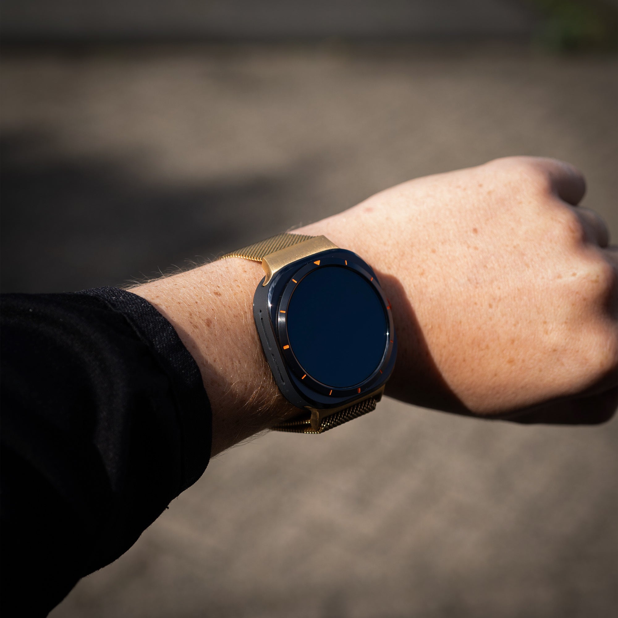 Samsung Galaxy Watch Ultra Milanese band (goud)