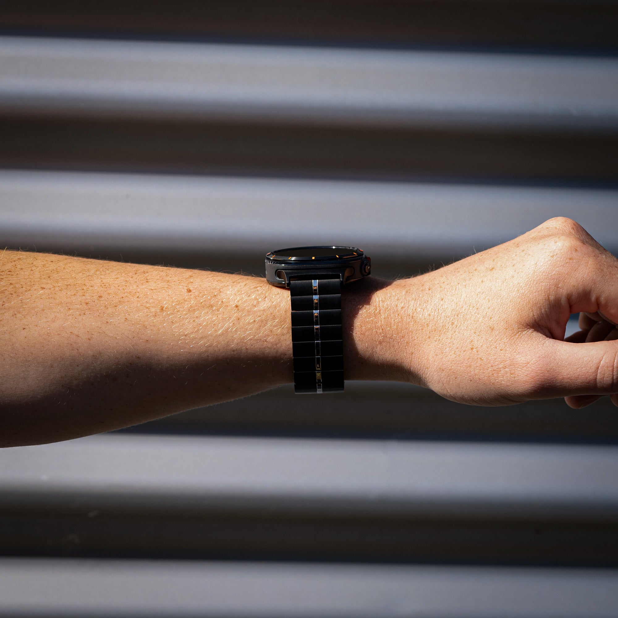 Samsung Galaxy Watch Ultra Premium Metal Strap (Black/Silver)