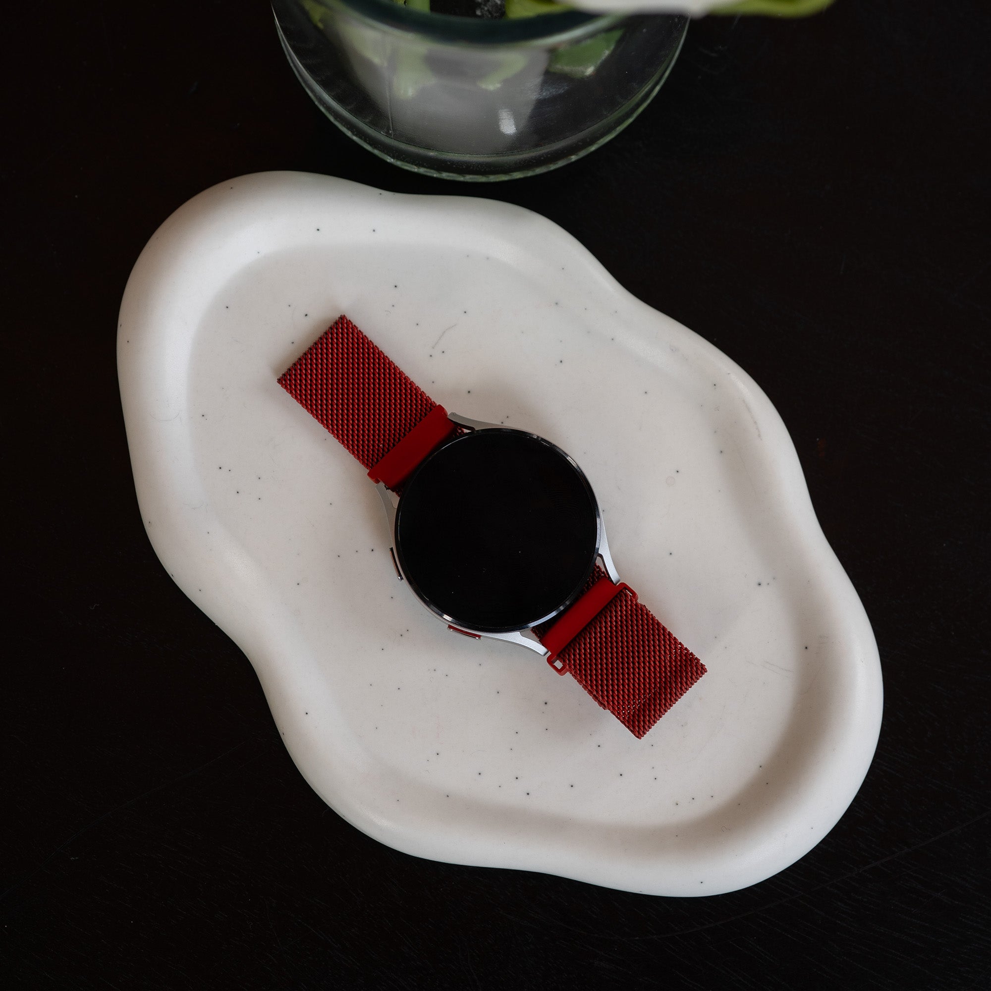 Samsung Galaxy Watch 6 Classic 43mm Milanese band (rood)