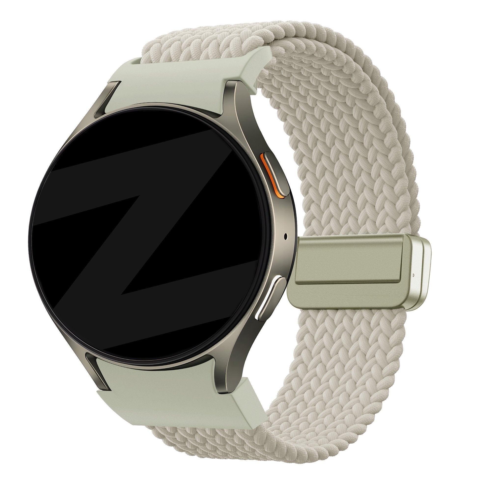 Bandz Samsung Galaxy Watch 4 Classic 46mm gevlochten band 'Easy fit' (sterrenlicht)