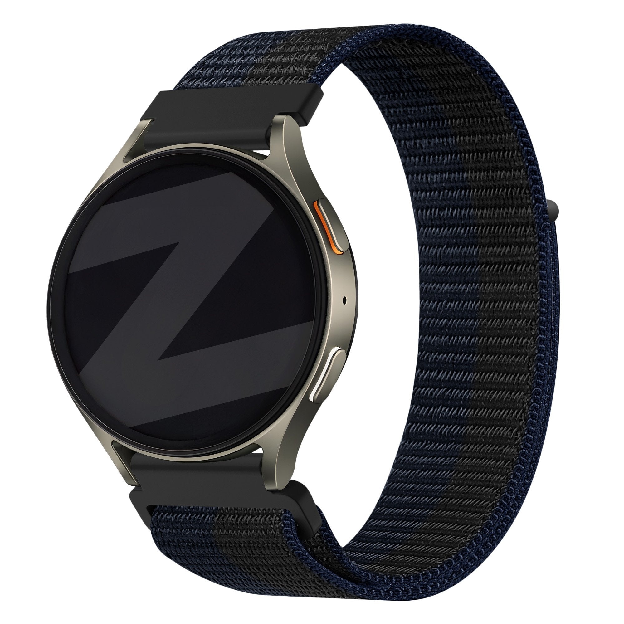 Bandz Huawei Watch GT 6 Pro - 46mm Nylon Strap 'Easy fit' (Black/Blue)