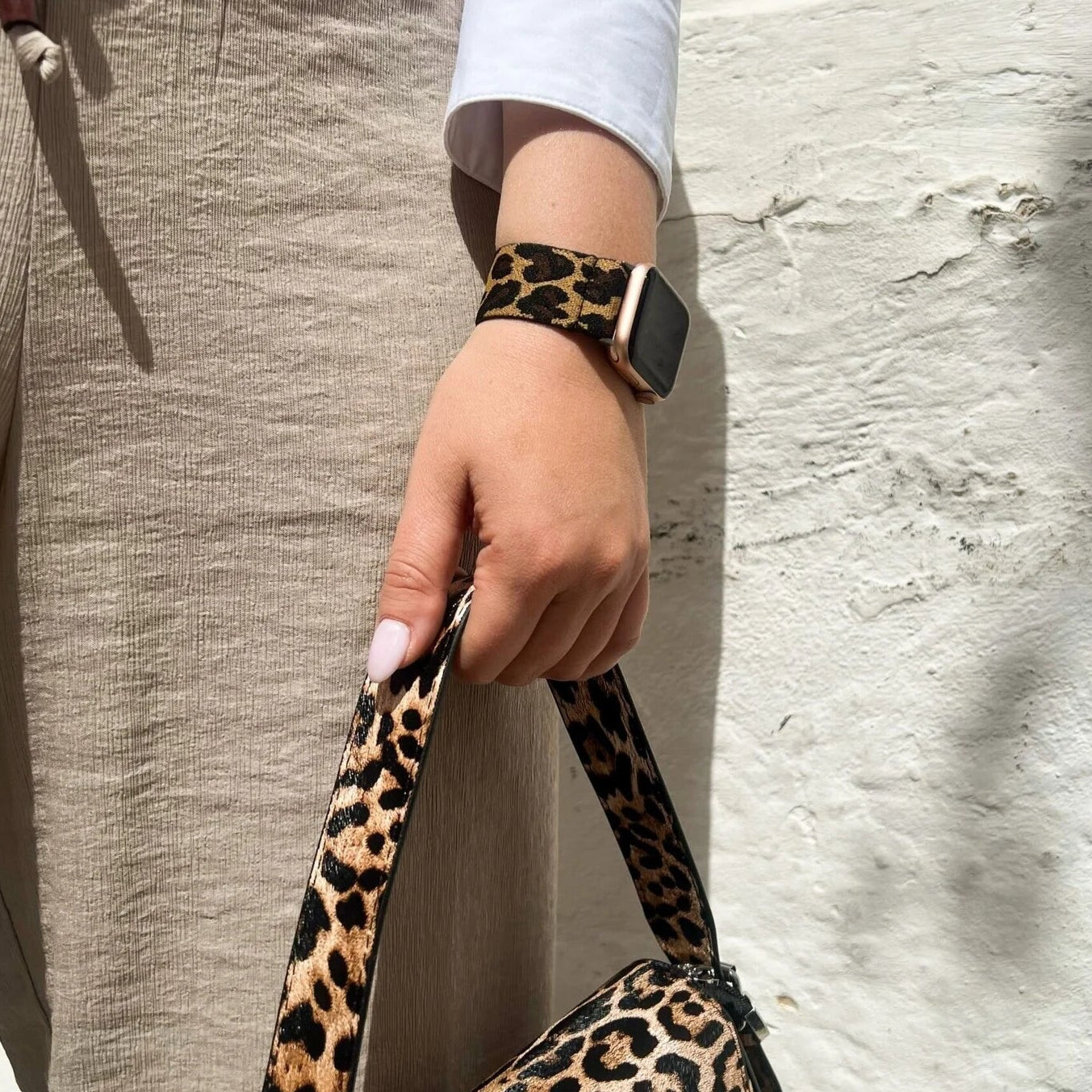 Apple Watch elastisch bandje (leopard)