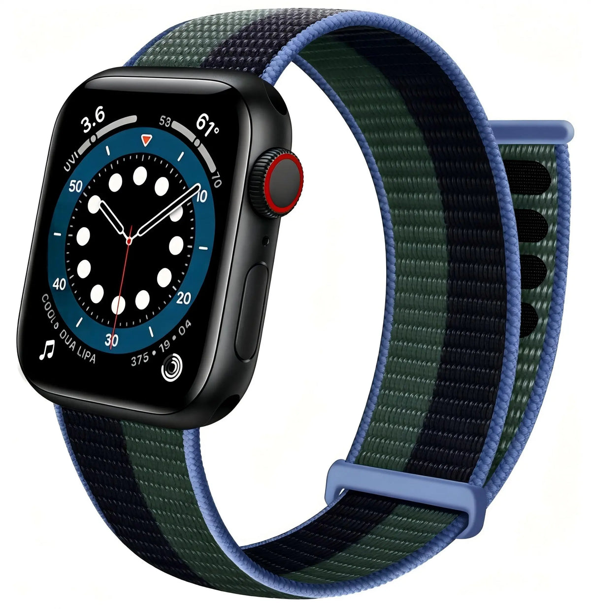 Apple Watch nylon loop bandje (eucalyptus)