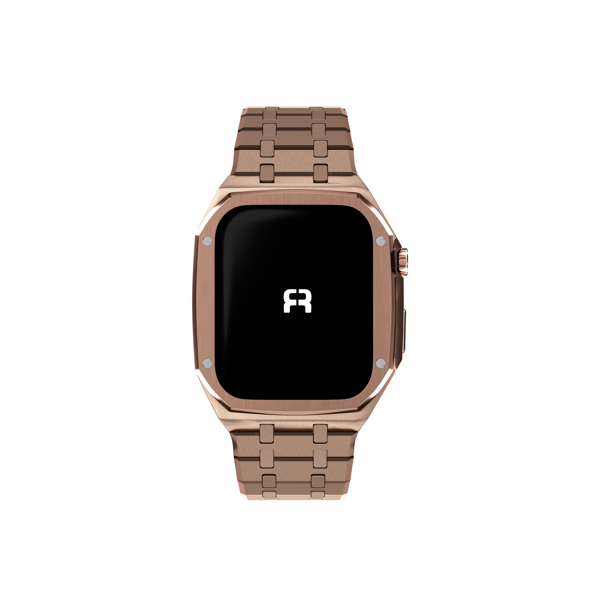 Reqior Apple Watch 45mm Kast met Stalen Band (Roségoud)