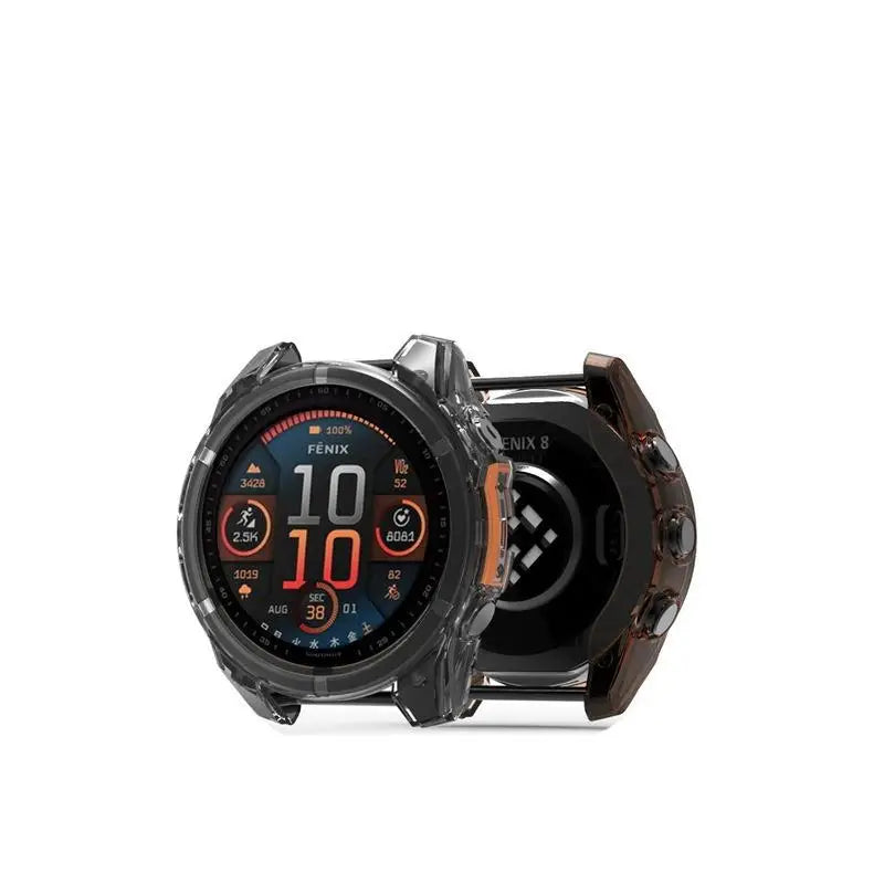 Garmin Fenix 8 - 43mm TPU Case (Transparent-Black)