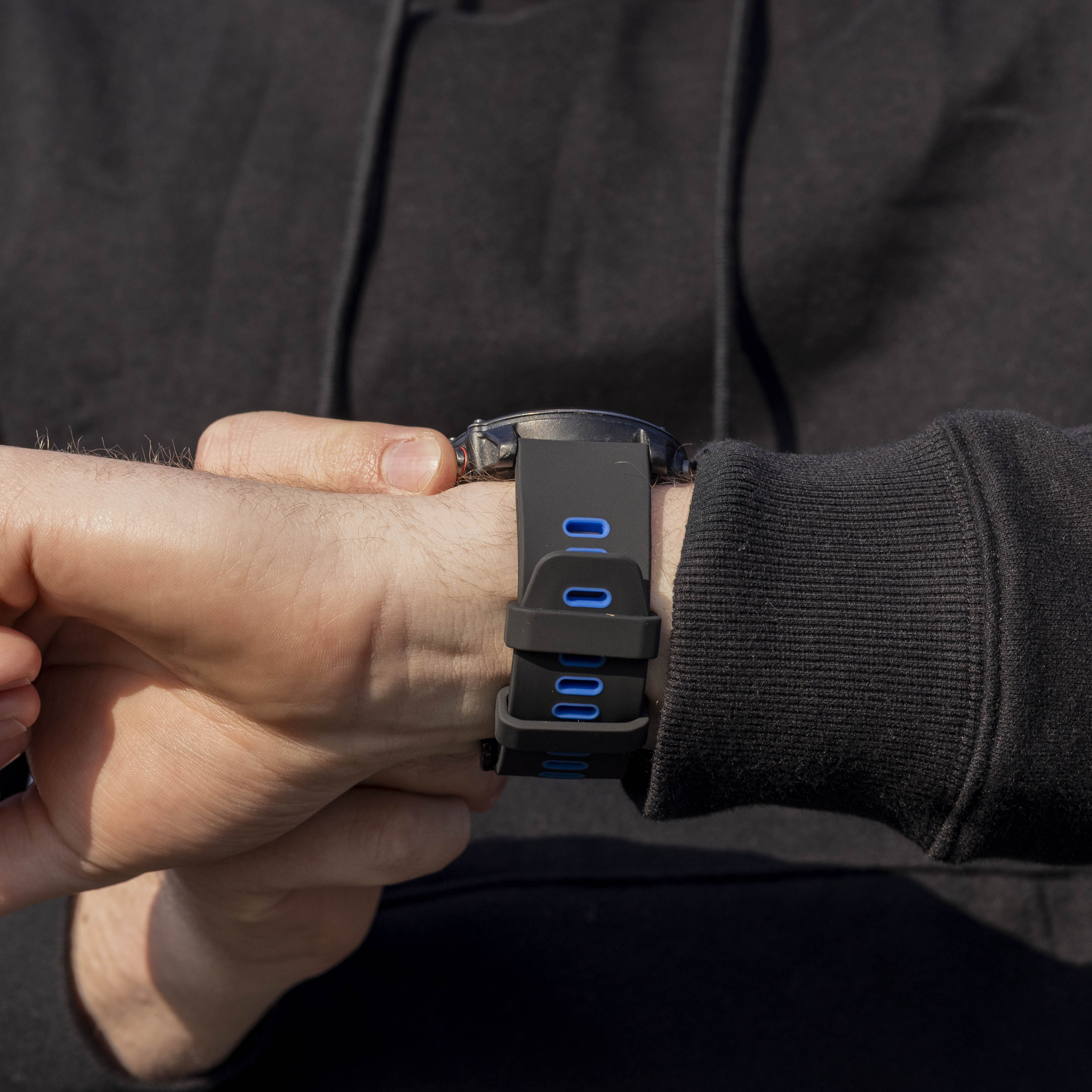 Garmin Epix Pro (Gen 2) 51mm sport gesp band (zwart/blauw)