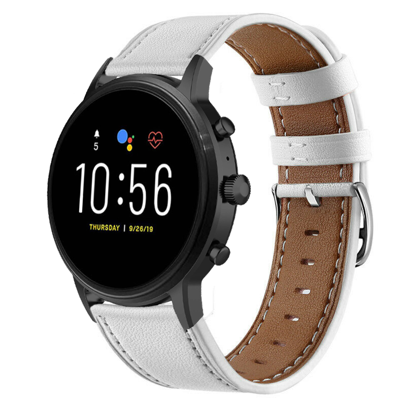 Fossil Gen 4 Explorist (HR) bandje leer (wit)