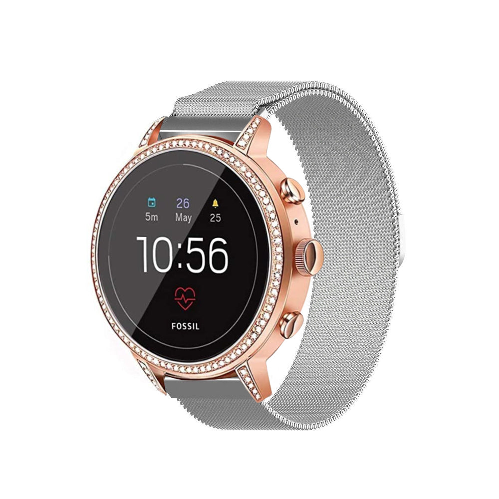 Fossil Gen 4 Venture (HR) Milanese band (zilver)