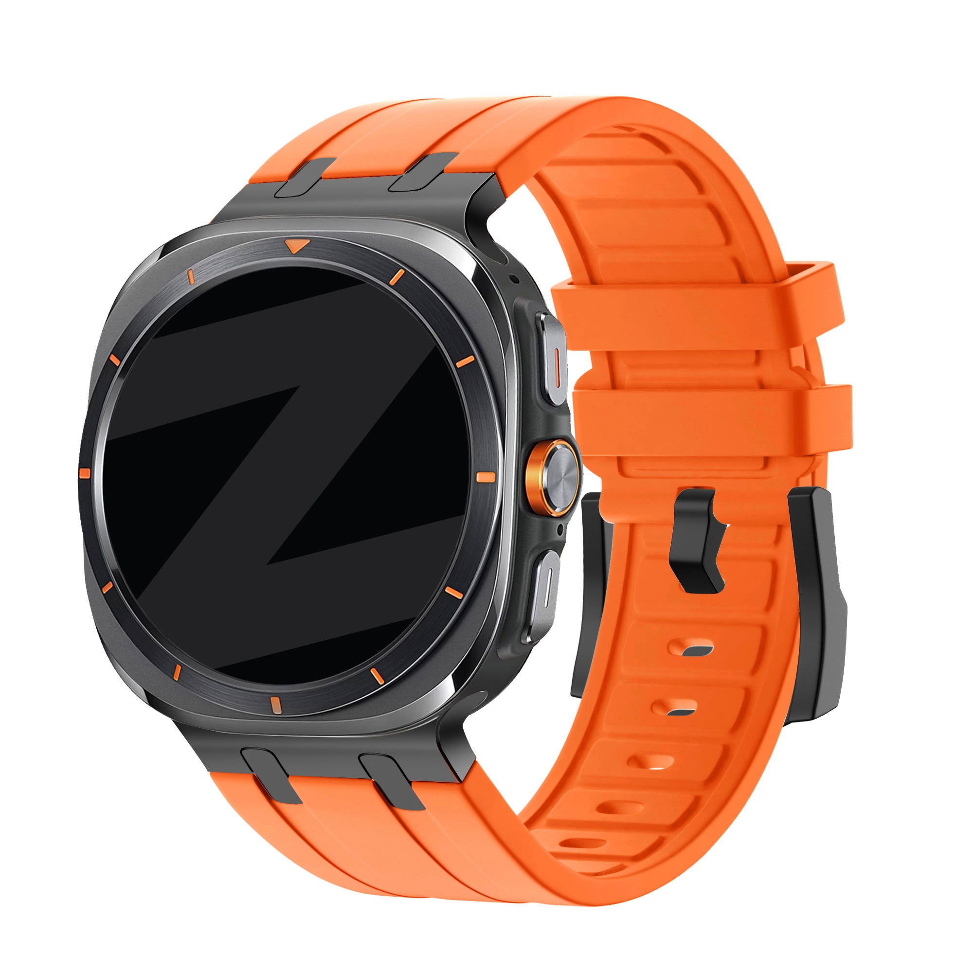 galaxy watch ultra liquid silicone strap orange