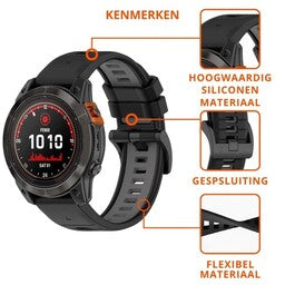 Garmin Instinct 3 - 45mm sport gesp band (zwart/grijs)