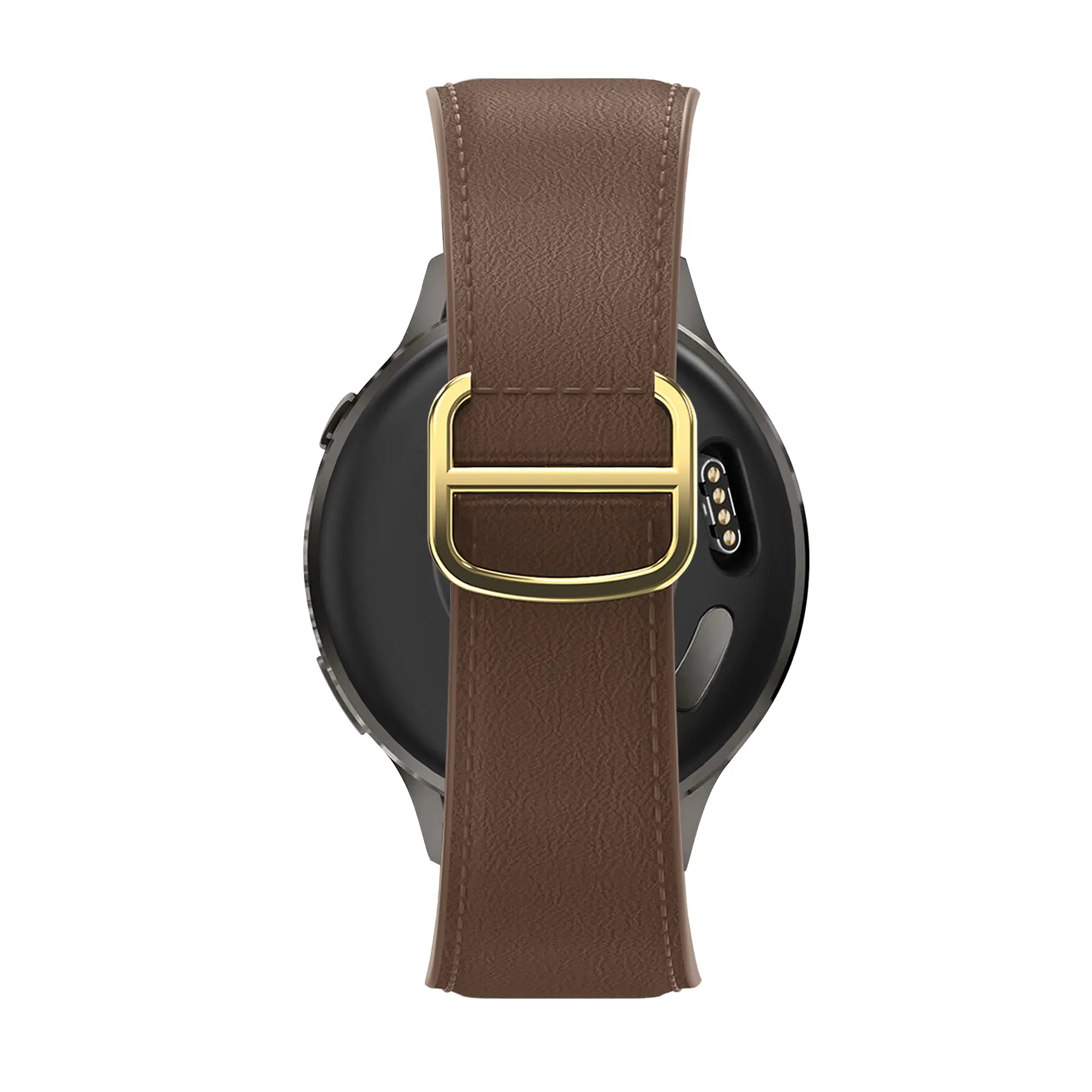 Bandz Garmin Vivomove Luxe Lederen band 'D-Type' (donkerbruin)