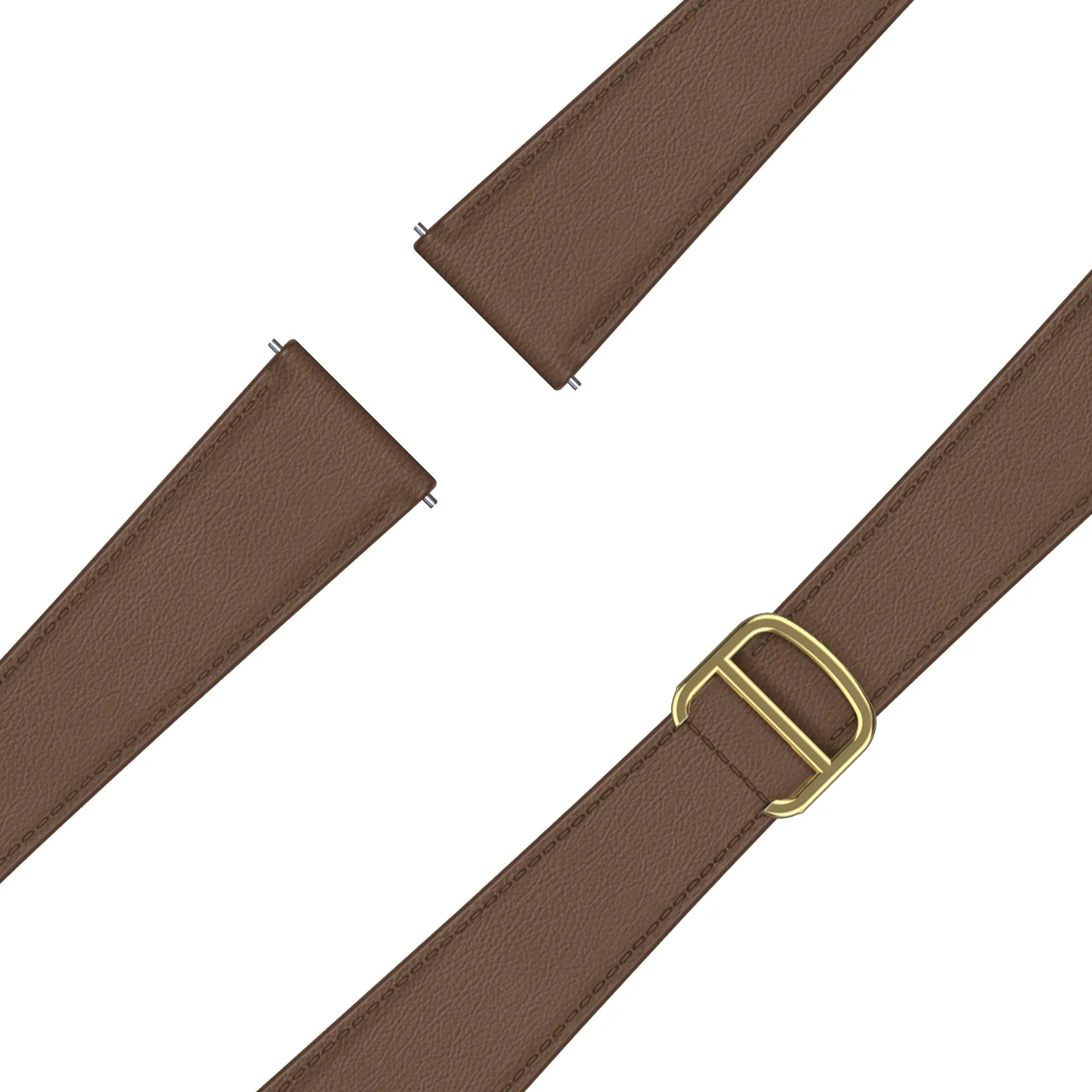 Bandz Garmin Vivomove Luxe Lederen band 'D-Type' (donkerbruin)