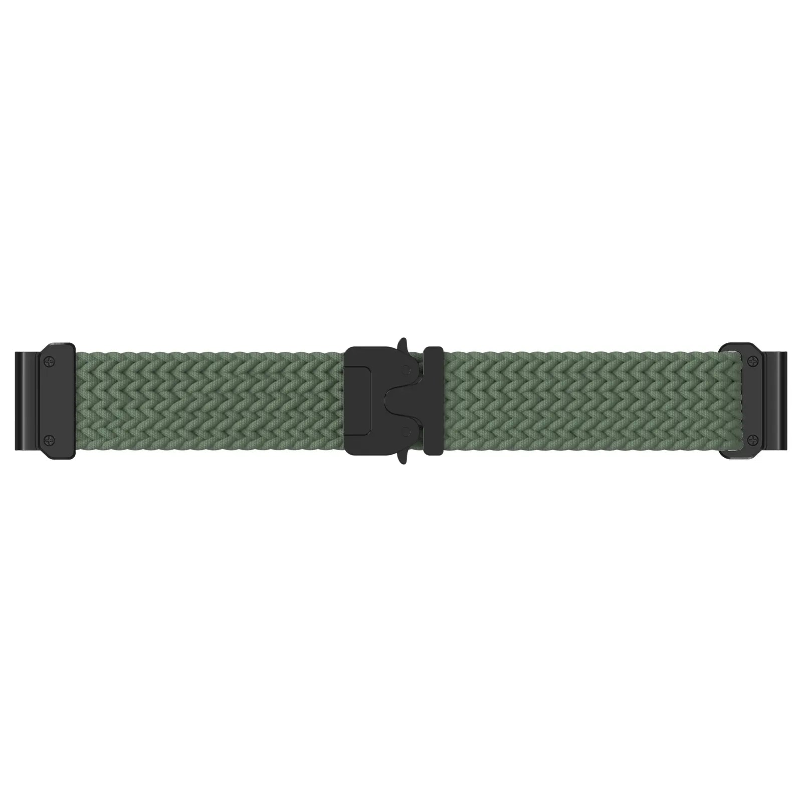 Garmin Quatix 8 Pro - 47mm gevlochten band met P-buckle (groen met zwart)