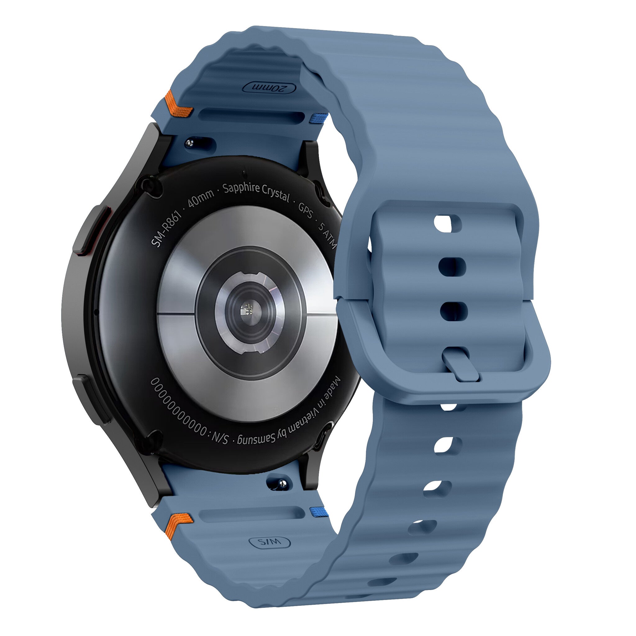 Samsung Galaxy Watch 4 44mm Wave bandje (grijsblauw)