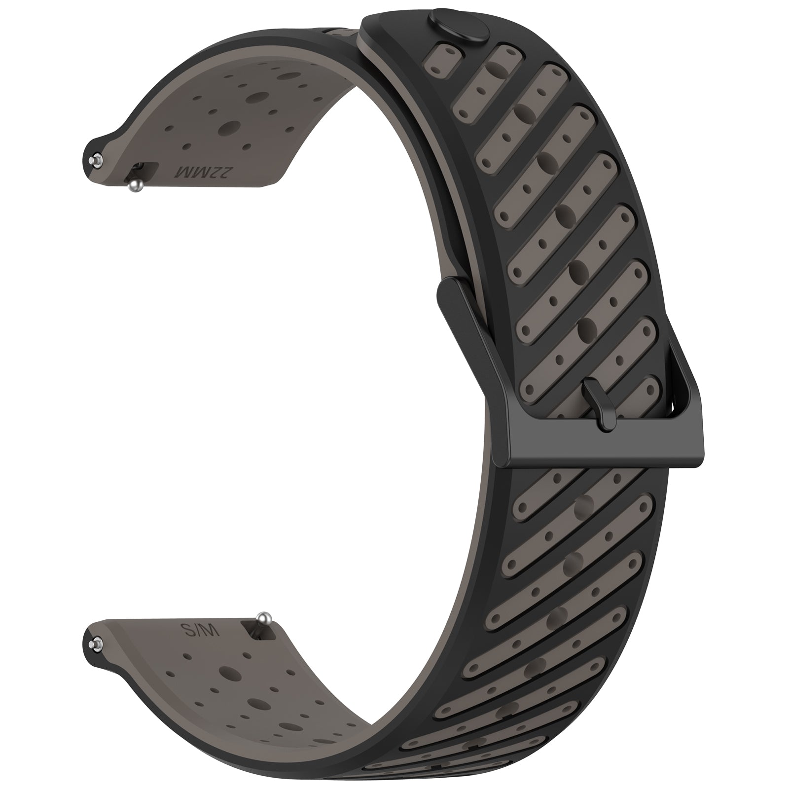 Suunto Vertical striped silicone band (grijs)