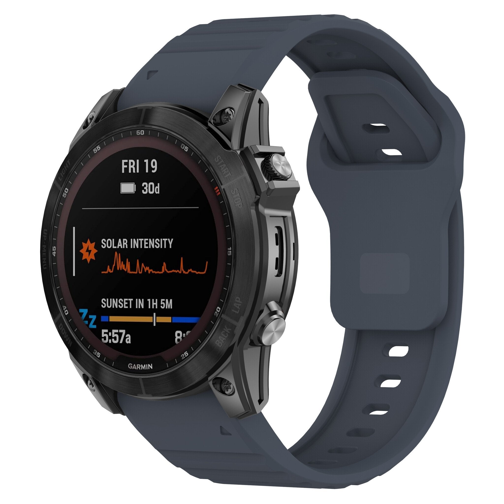 Garmin Fenix 8 Pro - 47mm Outdoor Silicone Strap (Greyblue)