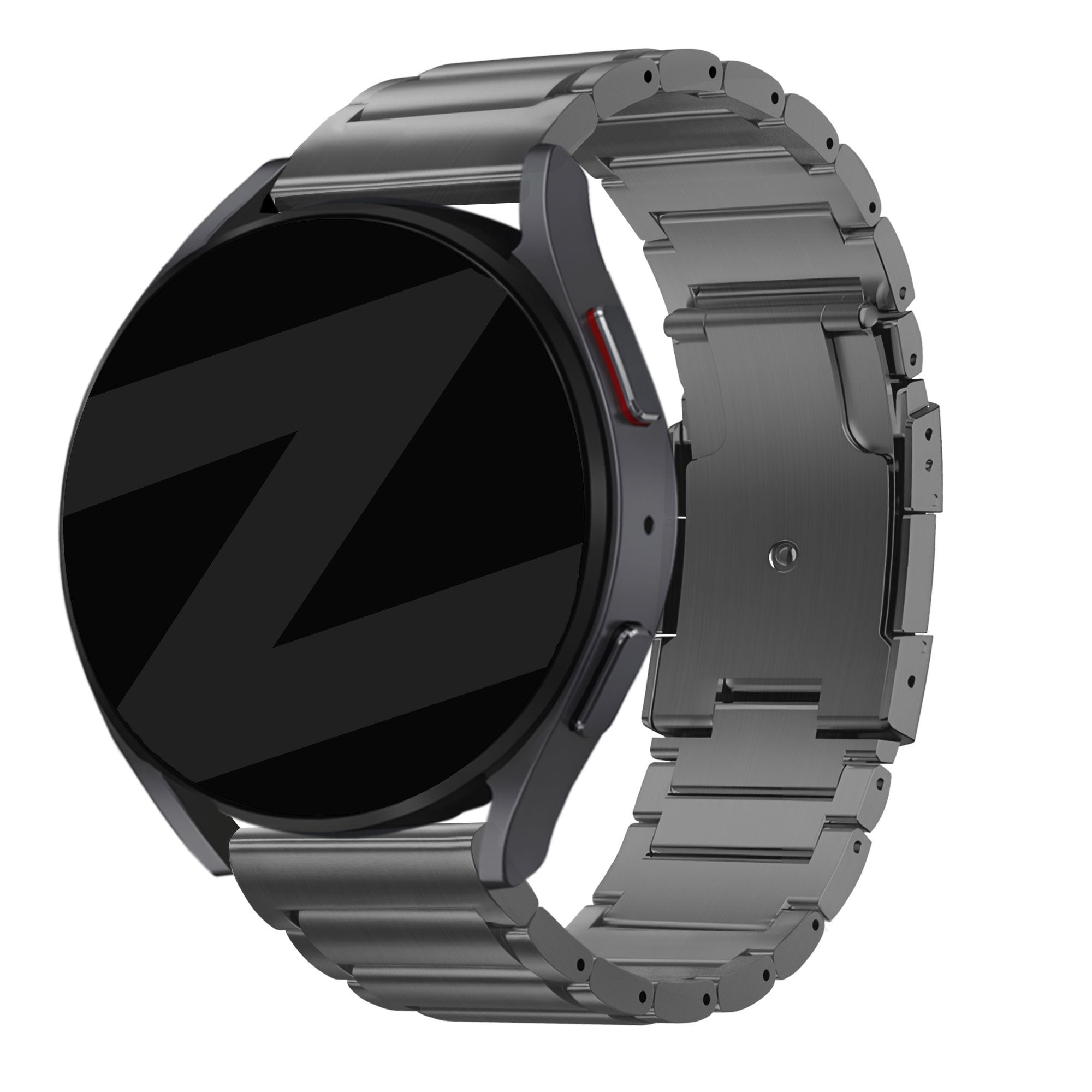 Bandz Huawei Watch 5 - 46mm titanium schakel band (grafiet)