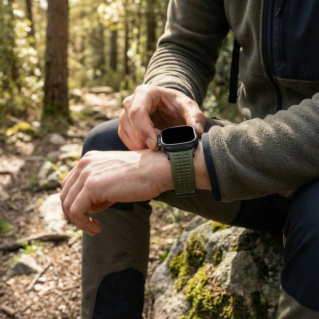 Apple Watch premium silicone band (groen)
