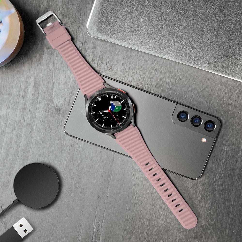 Samsung Galaxy Watch 4 Classic 46mm siliconen bandje (roze)