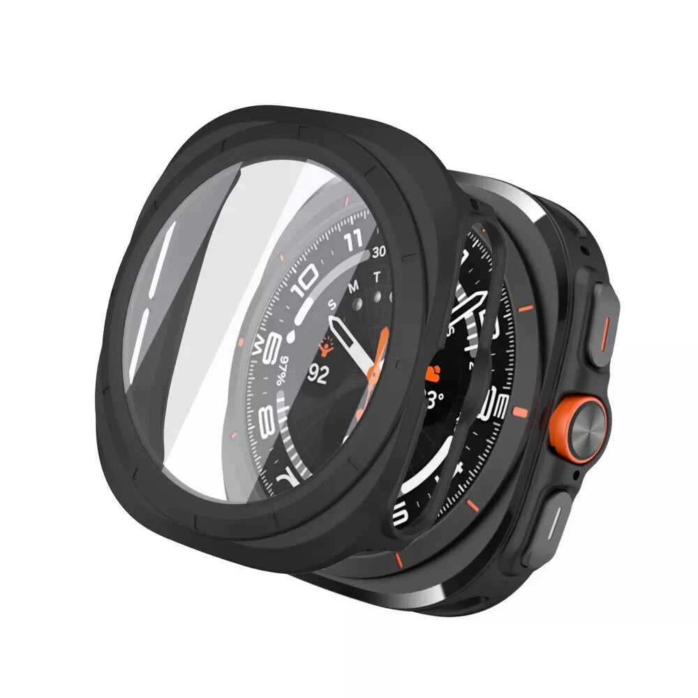 Samsung Galaxy Watch Ultra 2 PC Case with Glass (Black)