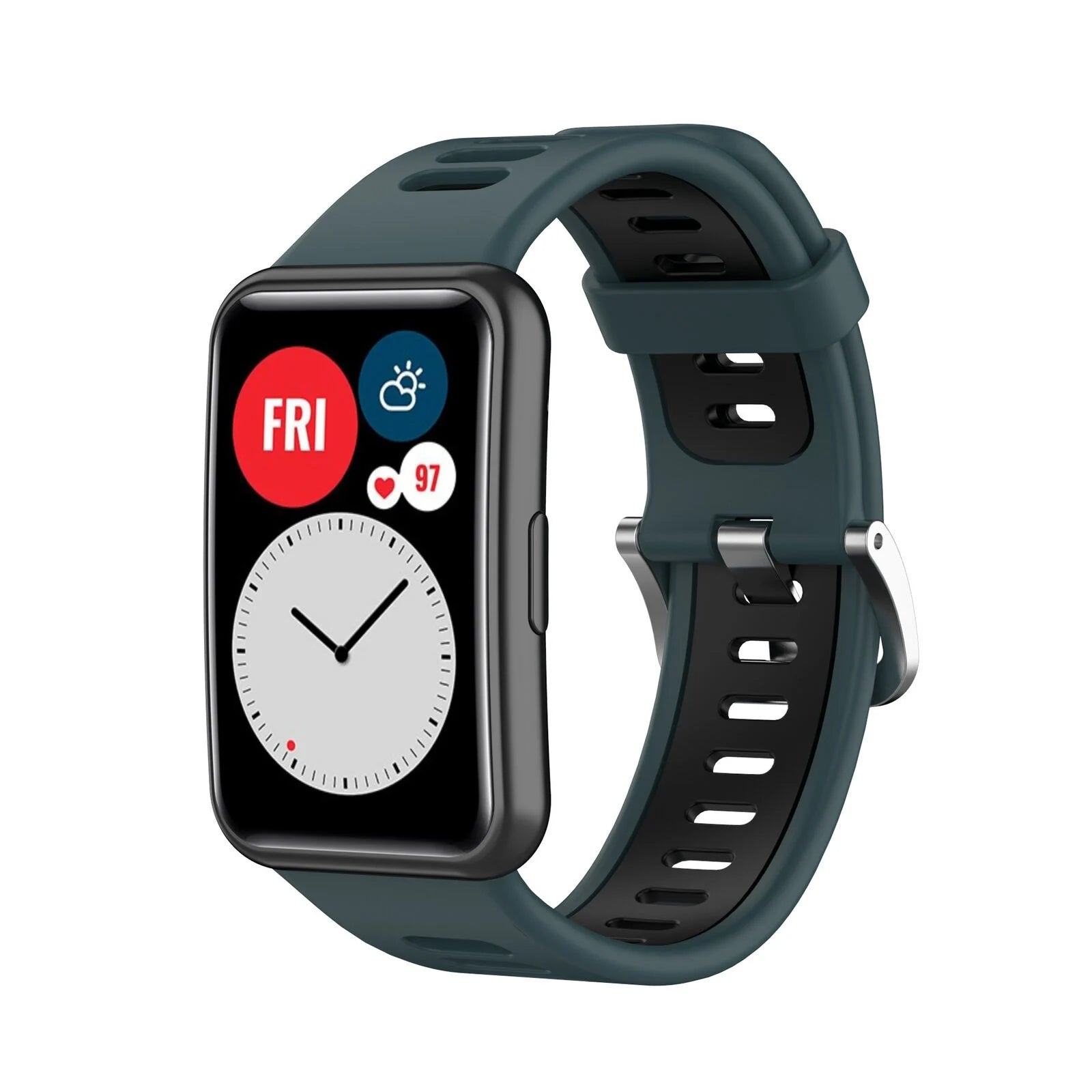 Huawei Watch Fit SE sport gesp bandje (groen/zwart)