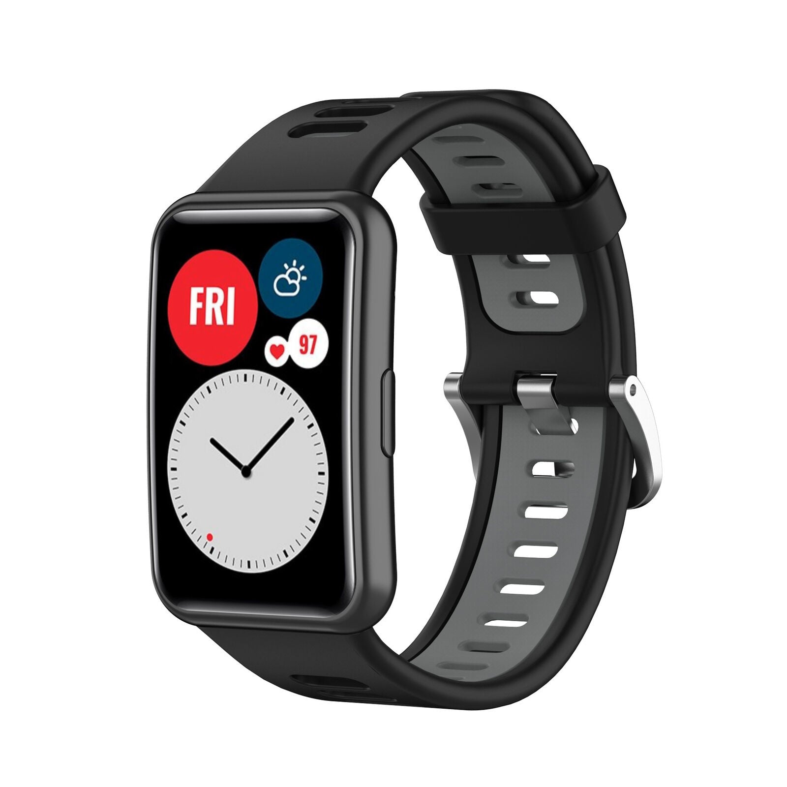 Huawei Watch Fit SE sport gesp bandje (zwart/grijs)