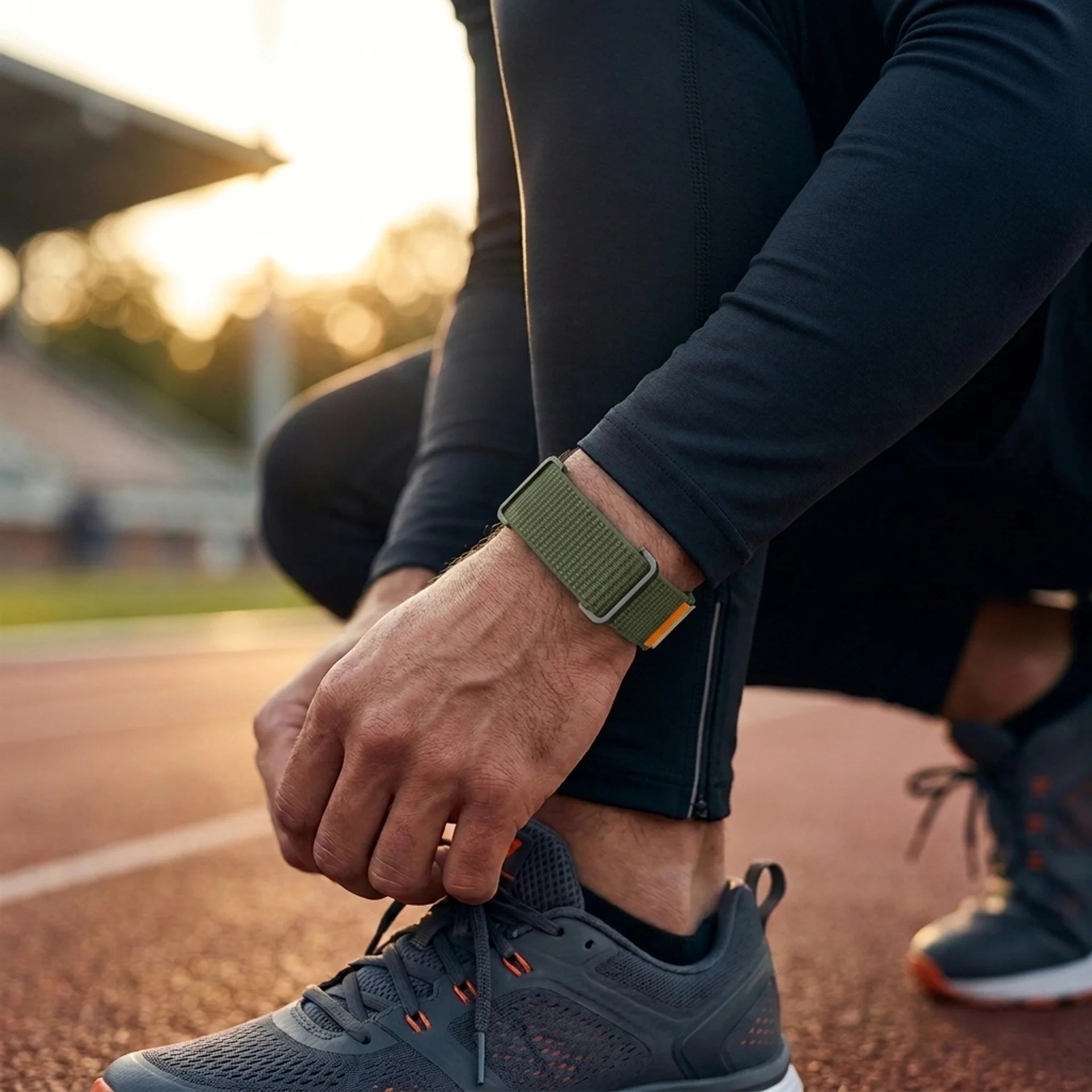 Fitbit Air nylon band met frame (legergroen)