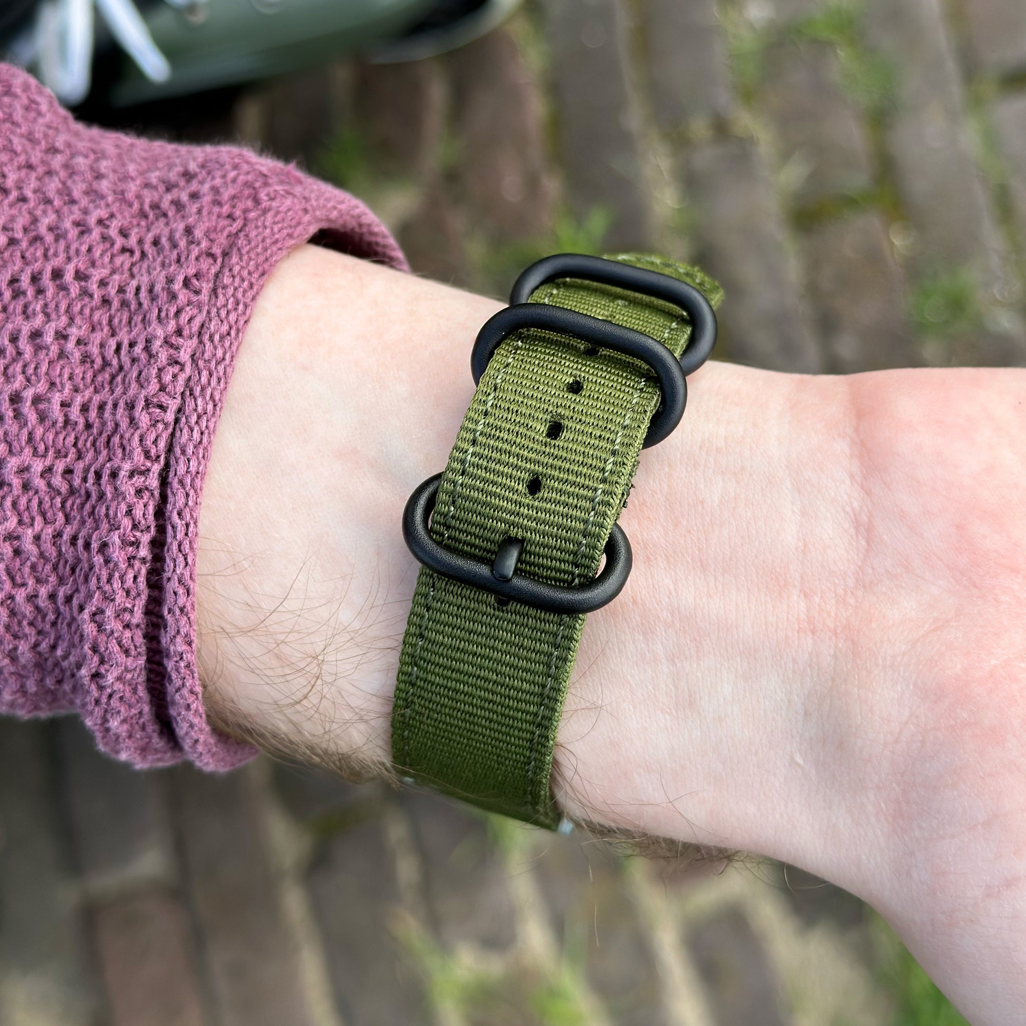 Withings Steel HR Sport nylon gesp band (groen)