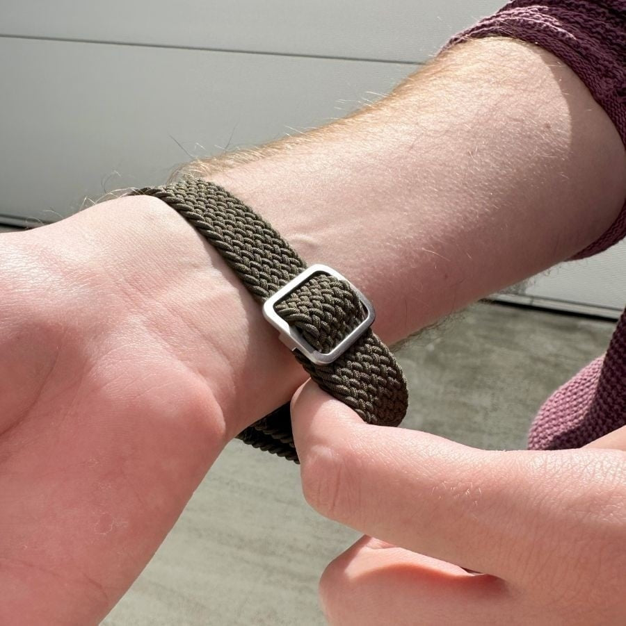 Suunto 9 Peak Pro verstelbaar geweven bandje (groen)