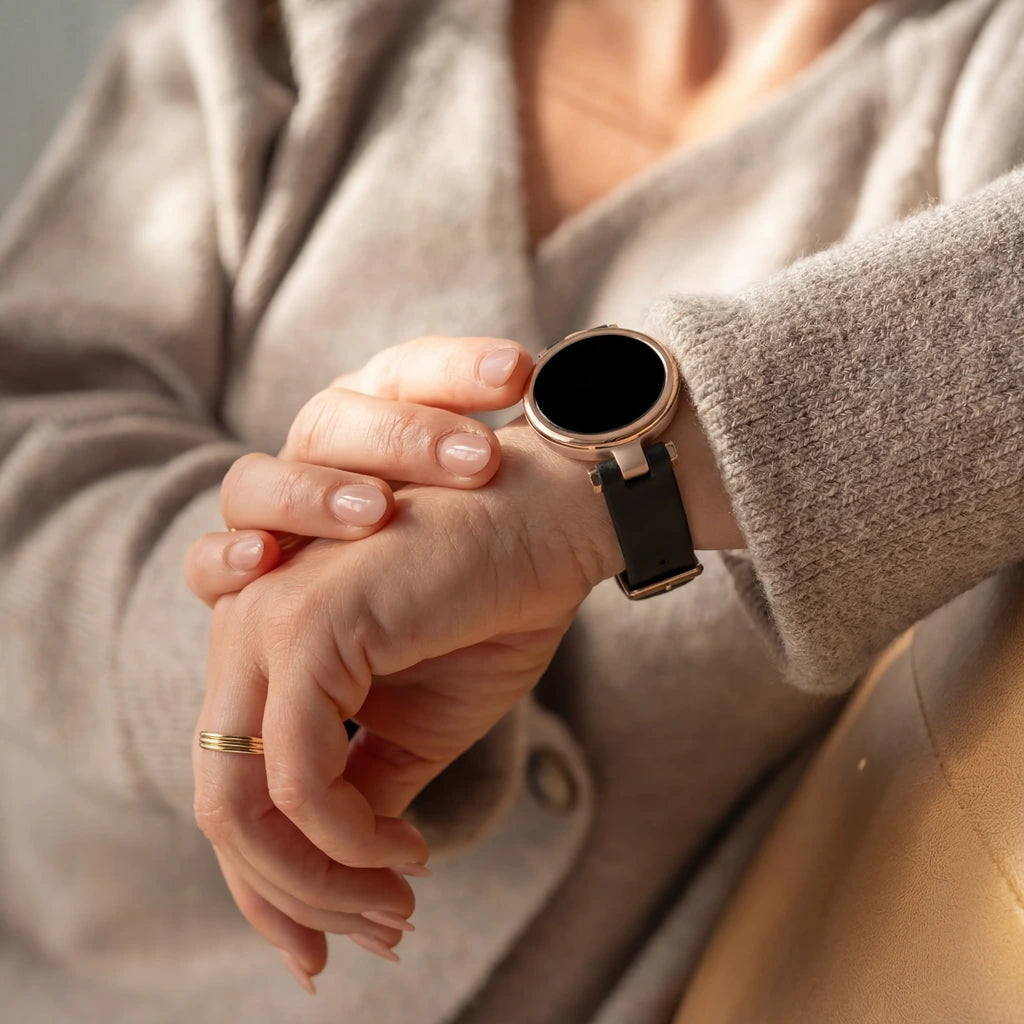 Garmin Lily leren bandje (zwart)