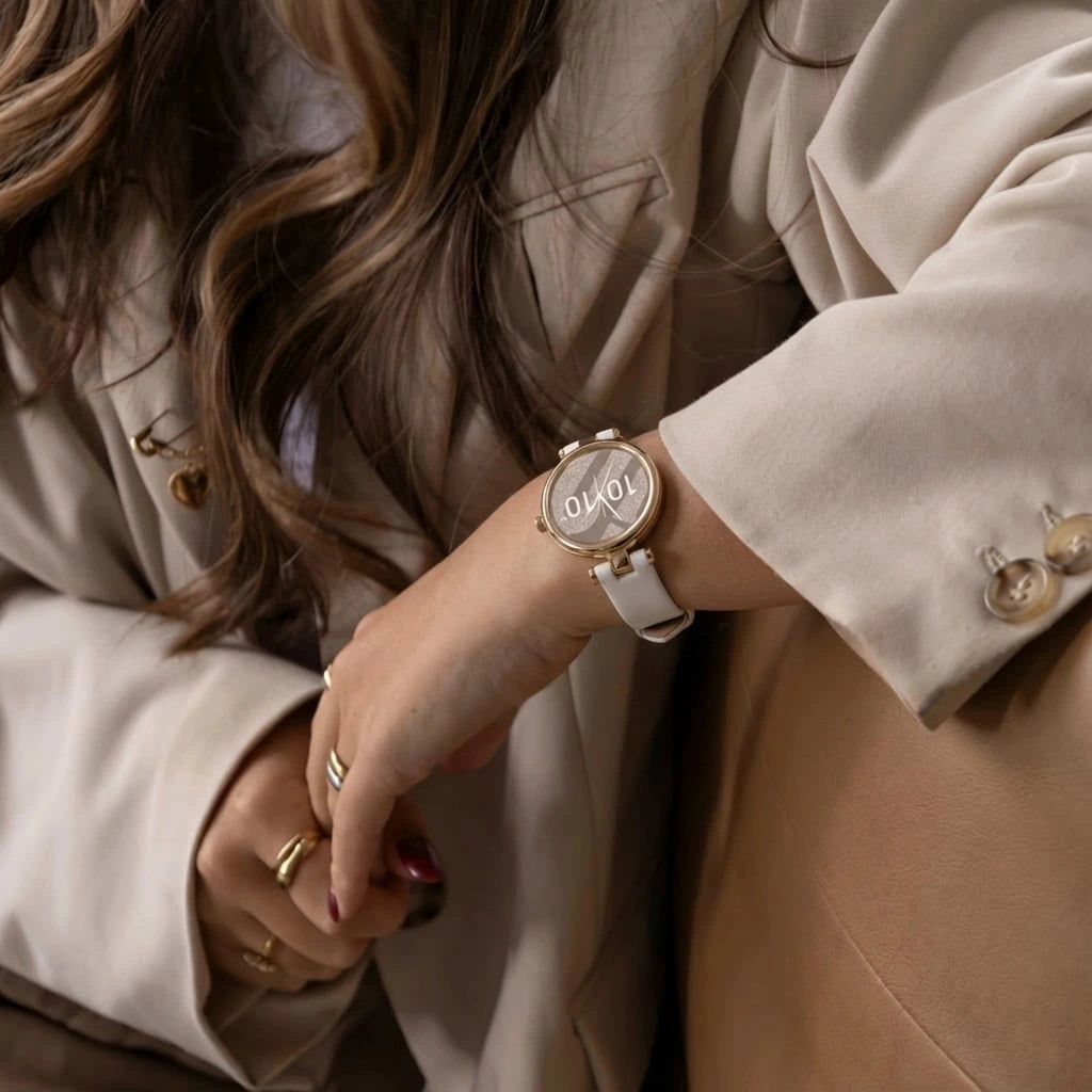 Garmin Lily leren bandje (wit)