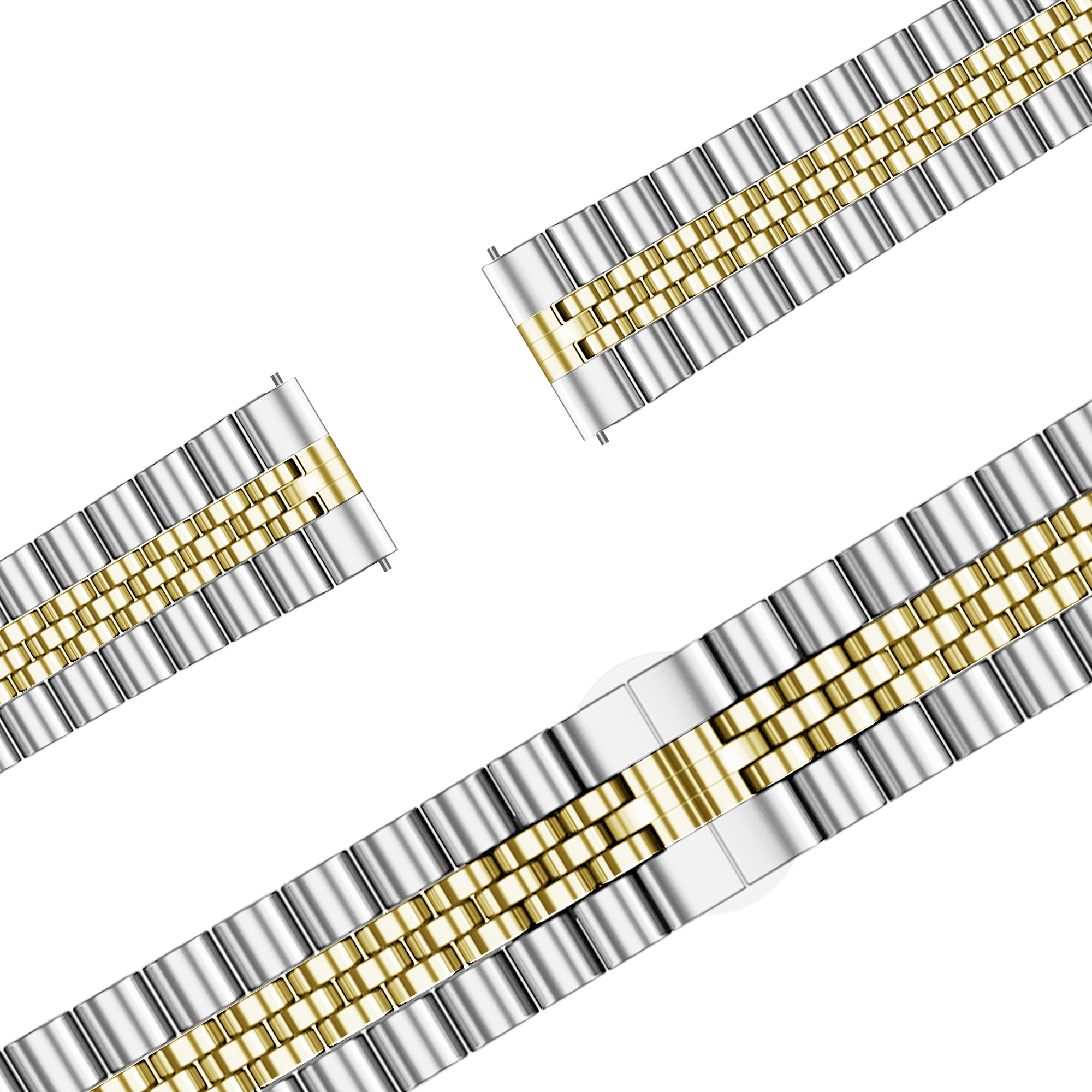 Bandz Garmin Venu 2s stalen band 'Jubilee' (zilver/goud)